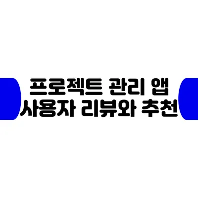 프로젝트 관리 앱 사용자 리뷰와 추천