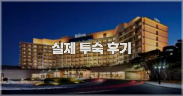 💬 실제 투숙 후기