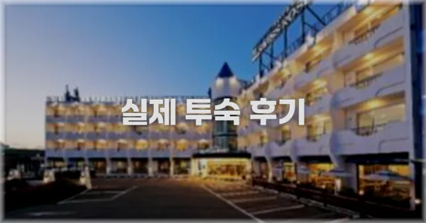 💬 실제 투숙 후기
