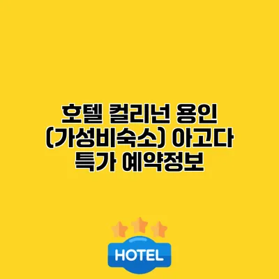 호텔 컬리넌 용인 (가성비숙소) 아고다 특가 예약정보